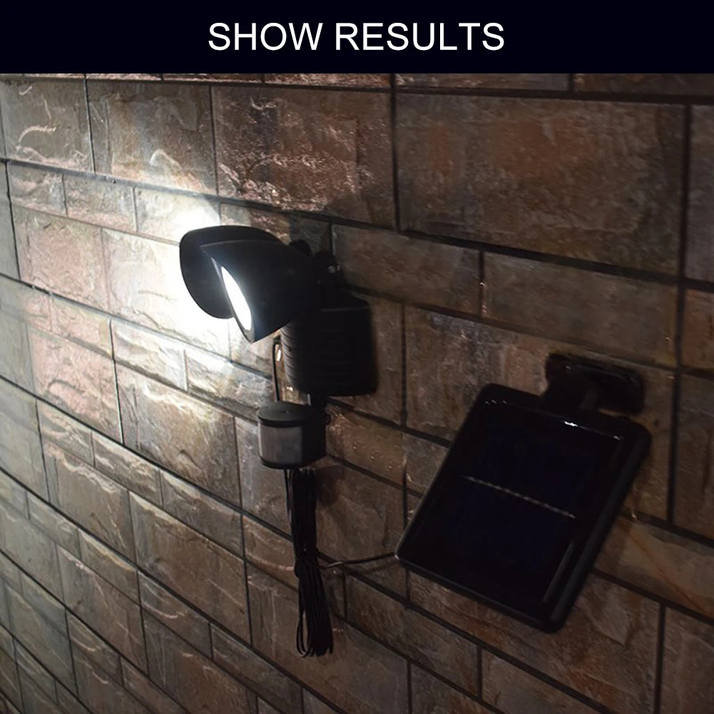 22 светодиодный светильник на солнечных батареях двойной прожектор лампа