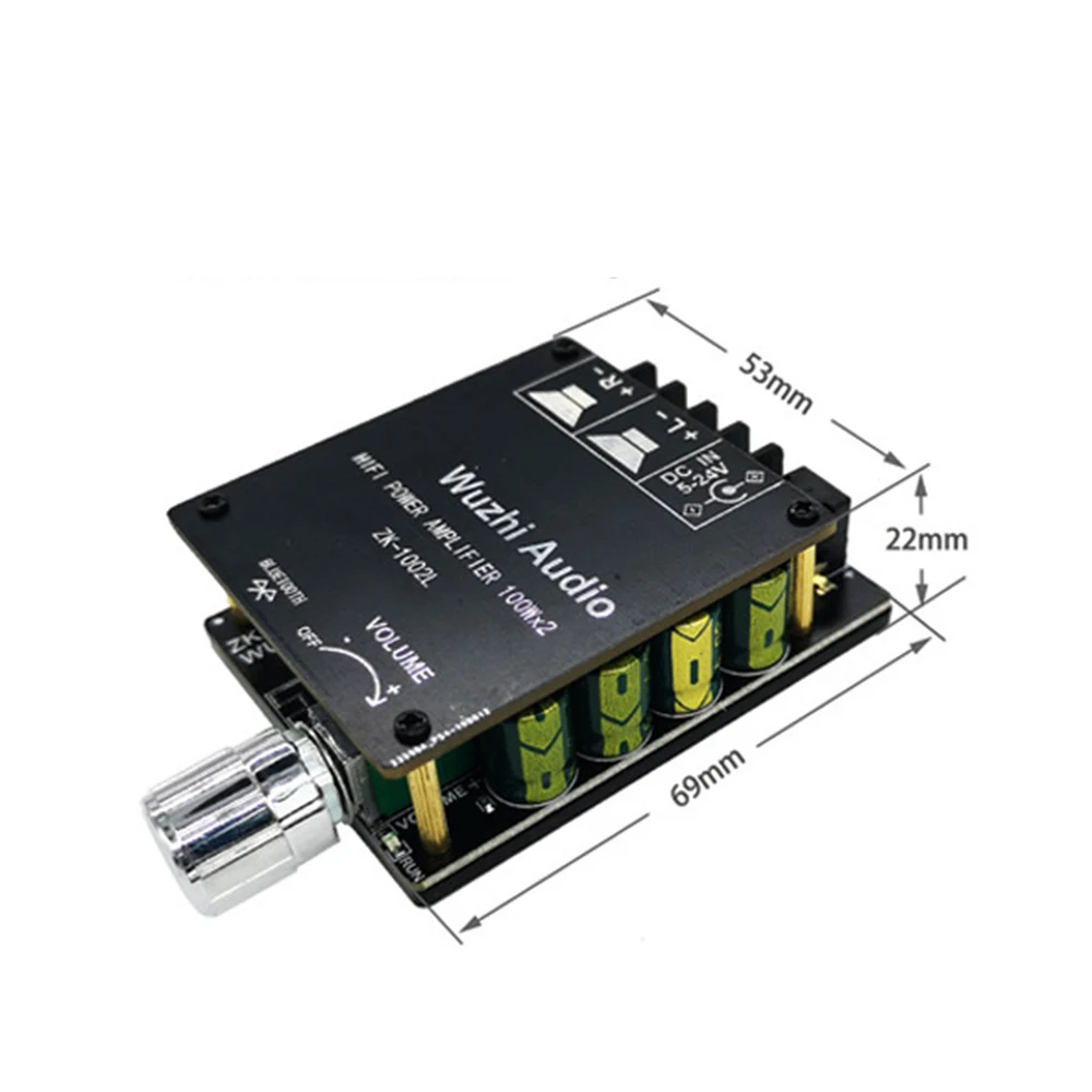 

For Speakers Home Theater Diy 2*100W Wiress Bluetooth 5.0 Sound Amplifier Board ZK-1002L Power Digital Stereo Receiver AMP