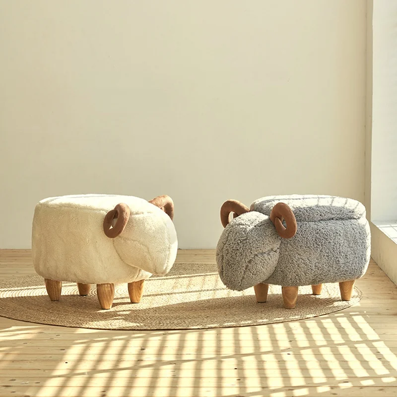 Creative lamb shoe stool, home storage stool, low, sofa