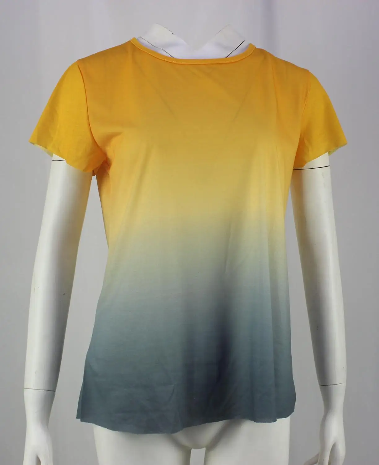 

Rainbow Gradient T-shirt Women's Fashion Tops Cotton Round Neck Short Sleeve Street Style Casual 2020 Spring Summer Hot Sale