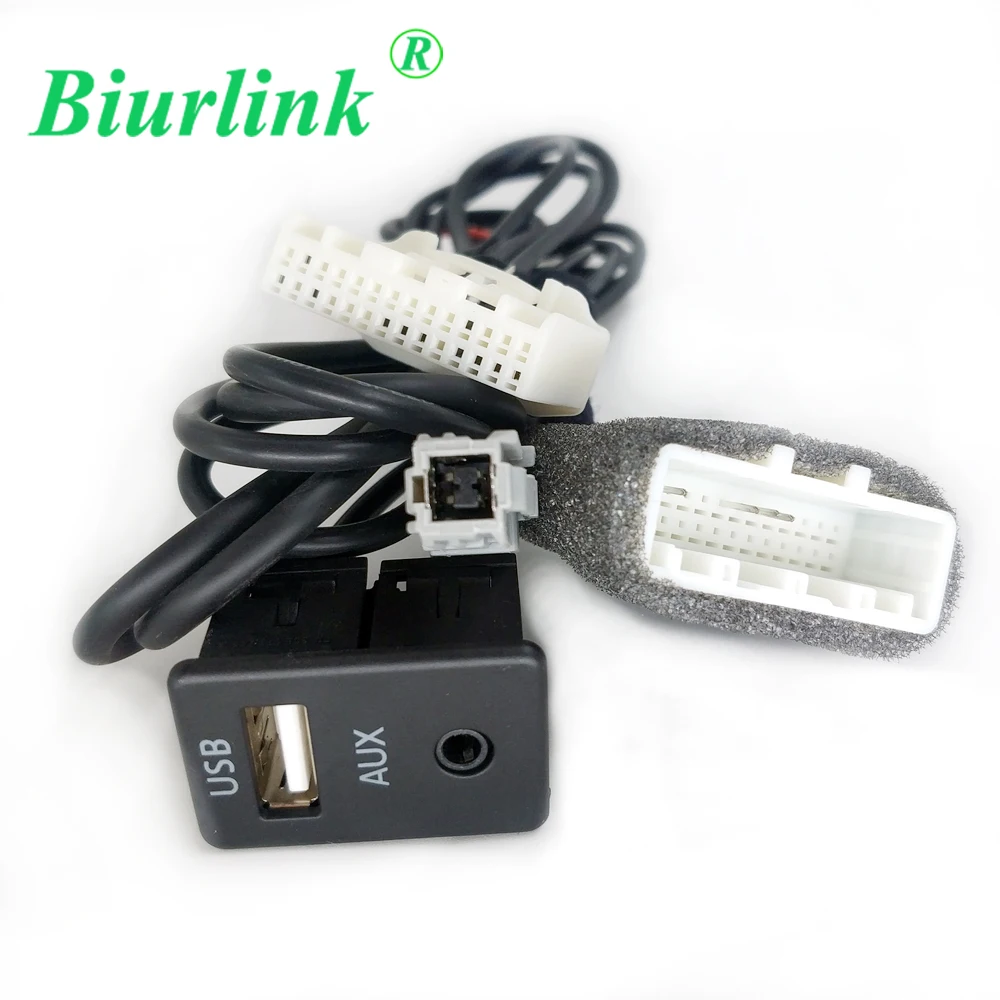 Biurlink 28Pin автомобильный стерео радио DVD CD Changer AUX USB слот панель удлинитель адаптер