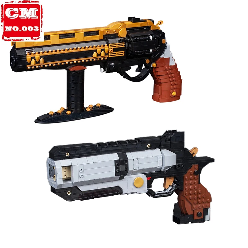 

MOC Game Winman револьвер и Destiny 2, экзотическая ручная пушка, строительный блок, последнее слово детской модели пистолета, игрушка в стиле милитари