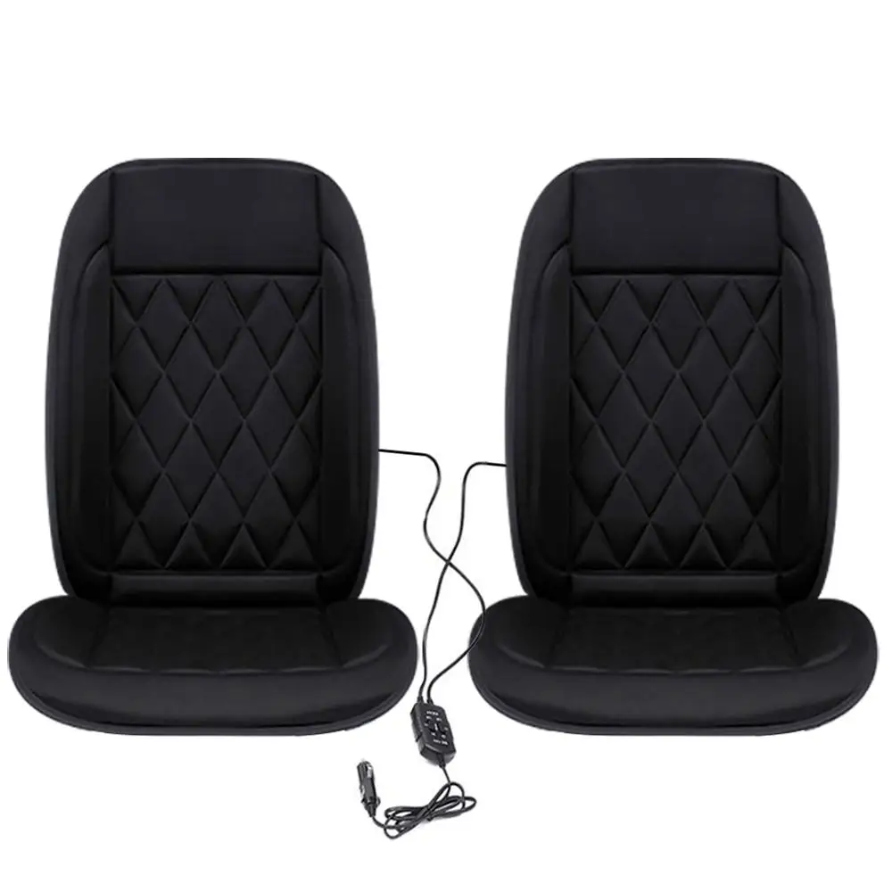 2 шт. 12 В авто Подогрев сиденья Крышка для полного спинки и Удобная Черная мягкая