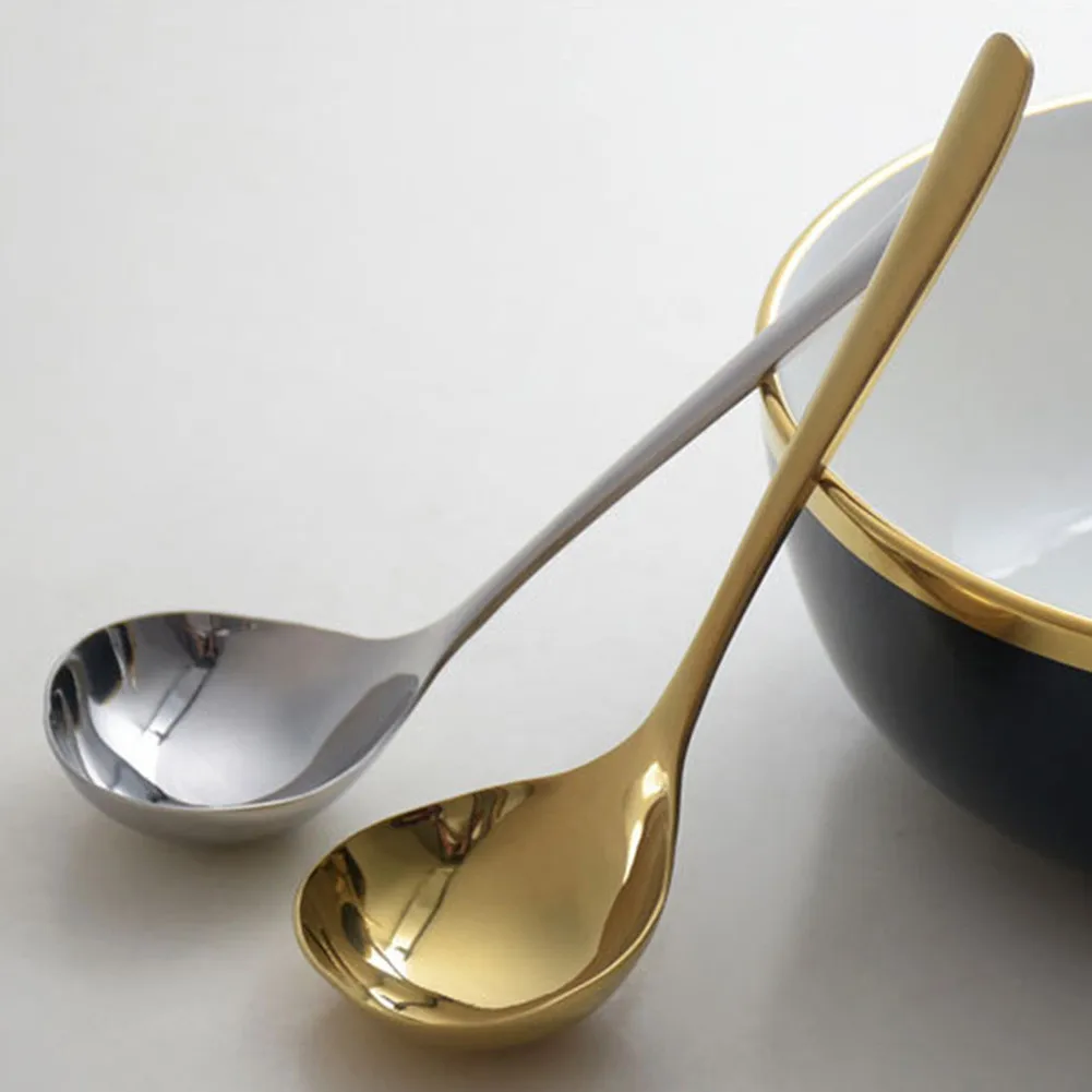 

Stainless Steel Gravy Soup Spoon Thickening Long Handle Spoon Coffee Spoon Long Handle Stirring Spoon Dessert Spoon Tableware