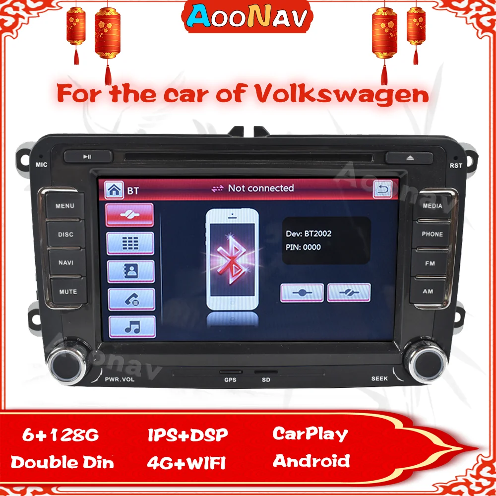 

Автомагнитола 6G 128G Android 10 для VW Golf Polo Tiguan Passat b7 b6 skoda