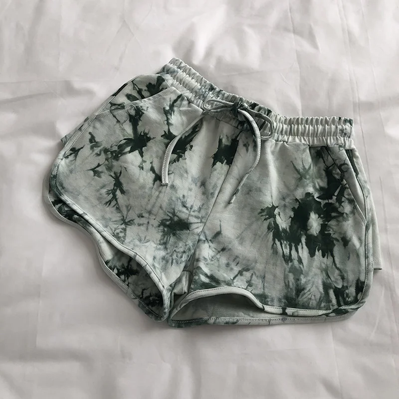 

Women's Tie-dye Printing Loose Movement Shorts Summer Workout Gym Jogging Loose Breathable Yoga Shorts Seamless Leggings Shorts