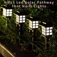 24pcs led solar pathway tent nails lights waterproof outdoor lamp for gardenlandscapeyardpatiodrivewaywalkway lighting