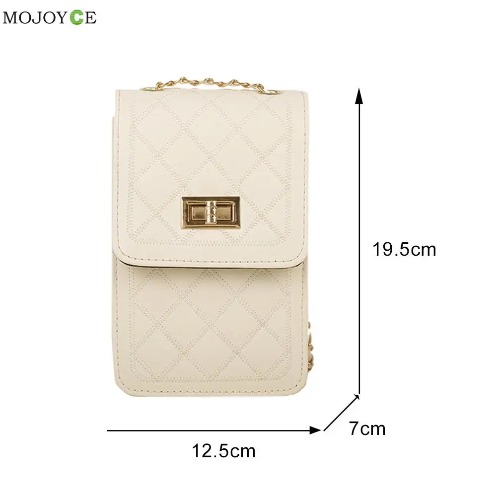 

Lattice Pattern Flap Bags Small PU Leather Shoulder Bags for Women Chain Designed Handbag Female Travel Totes