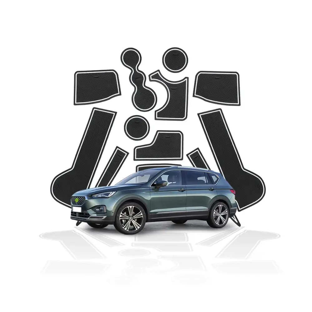 Tapete do Sulco da Porta de Ruiya para Tarraco Anti-deslizamento à Prova de Poeira Tiguan Carro Porta Entalhe Almofadas Acessórios Interiores Automóveis 2021 – Mk2