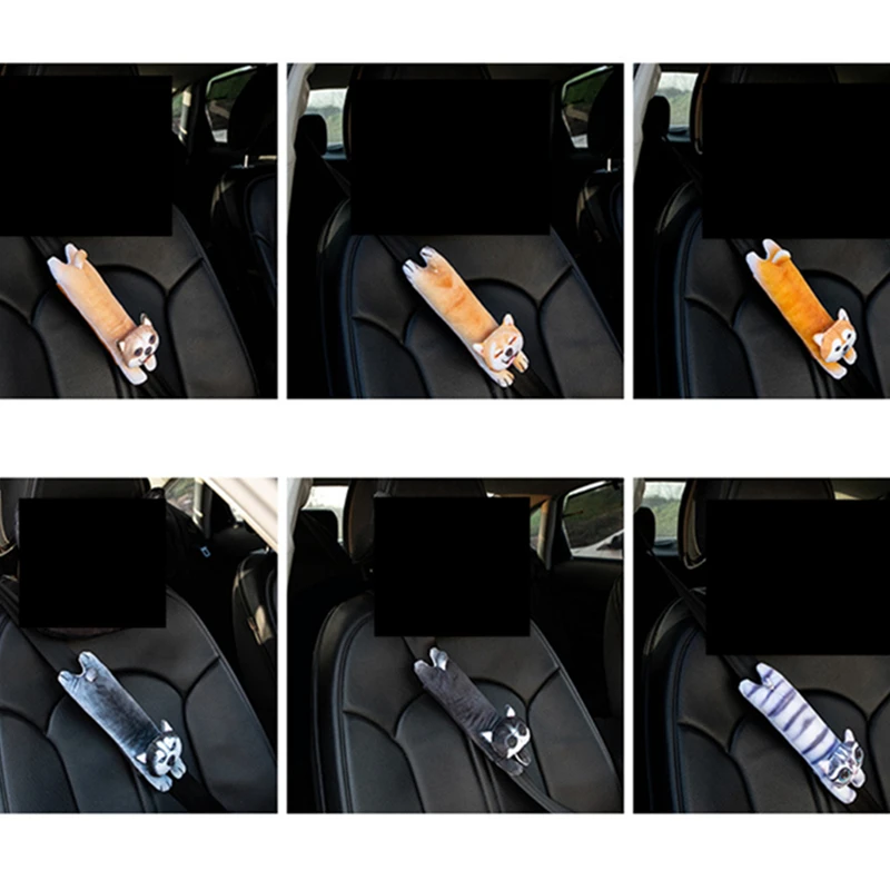 Мультяшная накладка на плечи для автомобильного ремня безопасности защитный