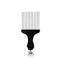metal afro hair style comb hair brush curly hair black suit steel needle comb hair brush salon hairdressing tools