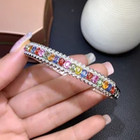 multicolor bracelets for women zircon jewellery stone color randomly arranged wedding christmas gifts fashion jewelry