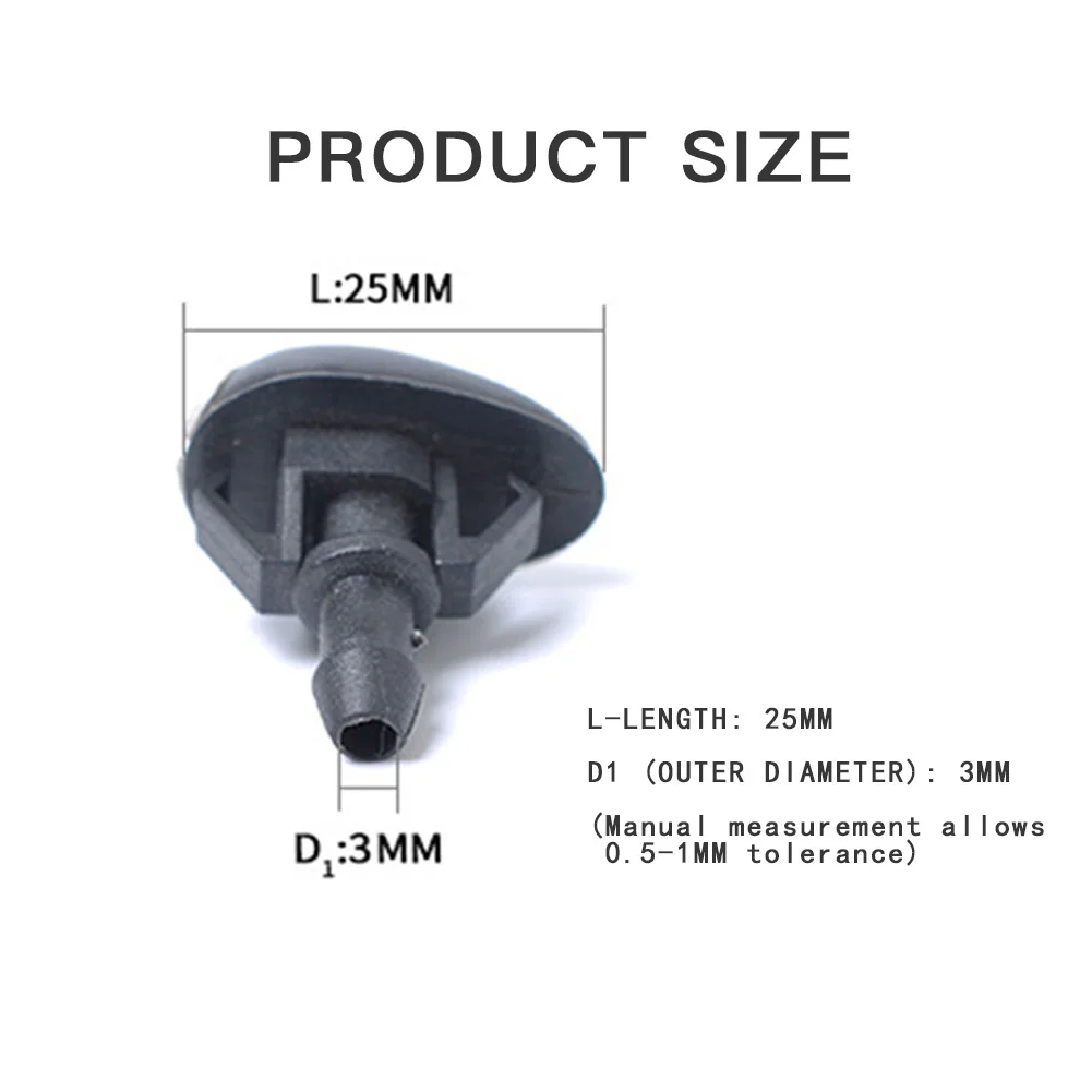 

2Pcs Front Windshield Washer Nozzles for Nissan Spray Jet Kit Water Spout Washer Outlet Auto Wiper Glass Nozzle Adjustment