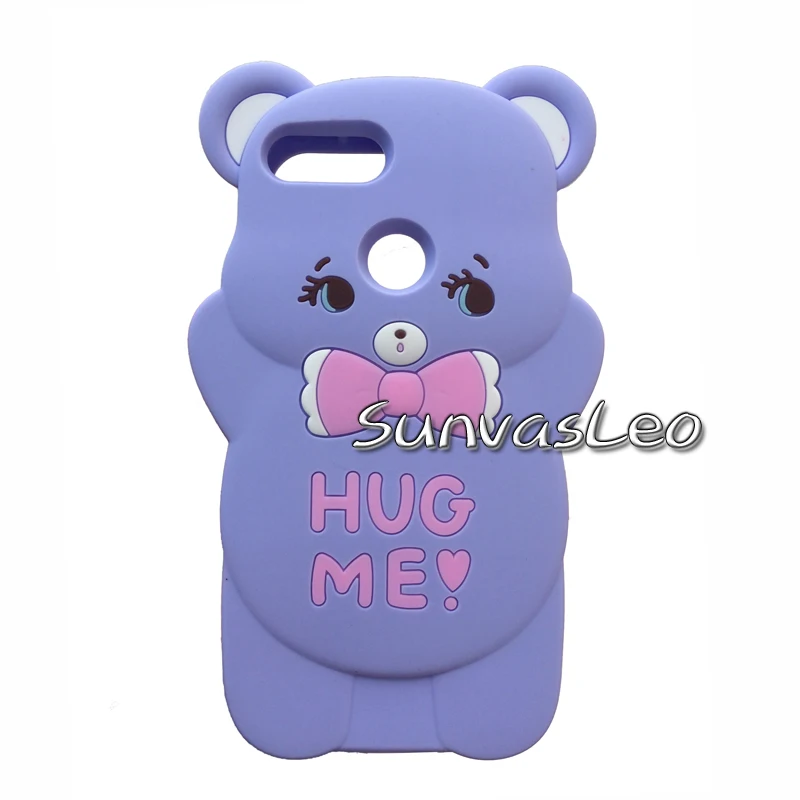 Purple Hug Bear Для Huawei P Smart 5,6" 3D чехол, мягкий силиконовый чехол с милым единорогом из мультфильма, задняя крышка для мобильного телефона Huawei Honor 9 Lite - Цвет: Purple Hug Bear