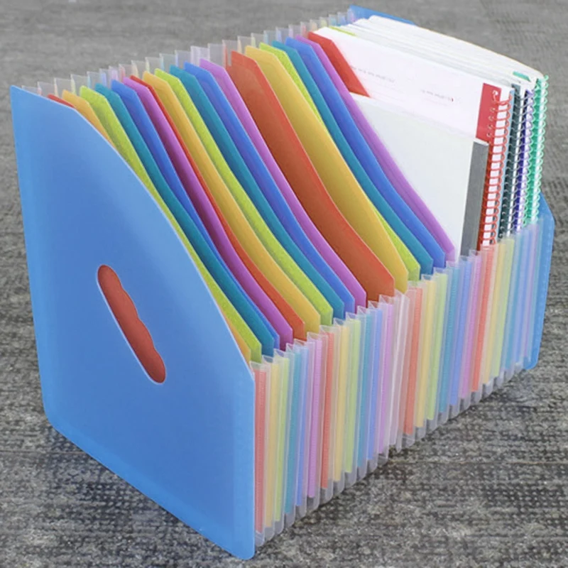

Large Capicity 24 Pockets A4 Accordian File Organizer Expanding File Folder Desk Storage Expander for Home Office School