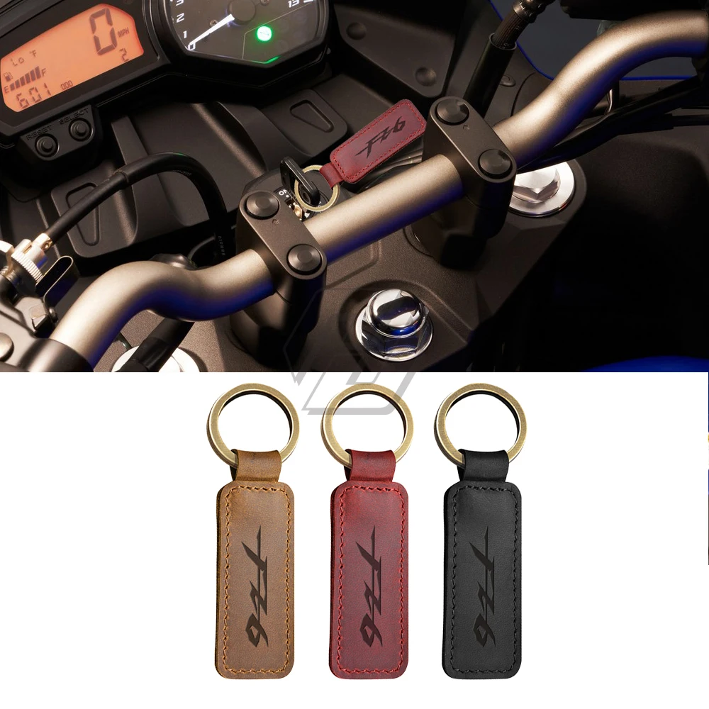 Брелок для мотоцикла Yamaha FZ6N FZ6S FZ6 Fazer из воловьей кожи|Накладки и декоративные