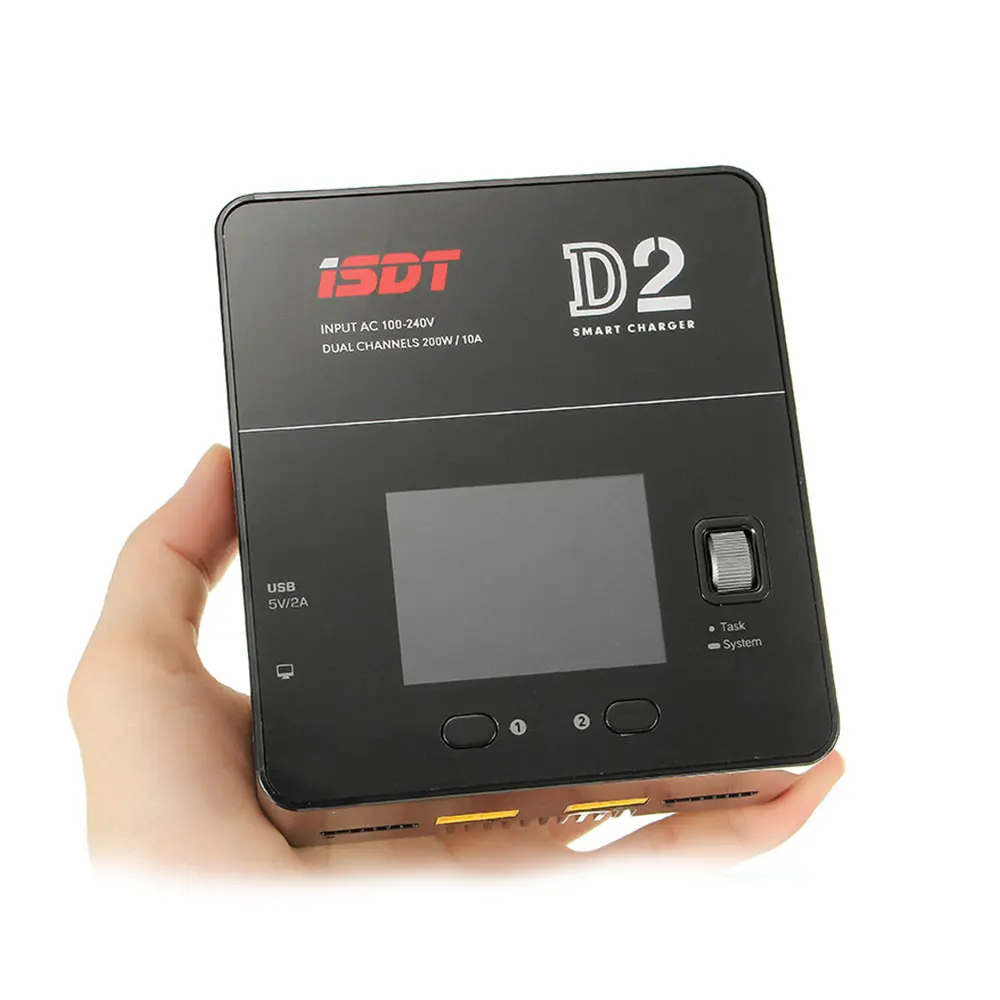 ISDT D2 200 Вт 20A AC двухканальный выход умный аккумулятор баланс зарядное устройство