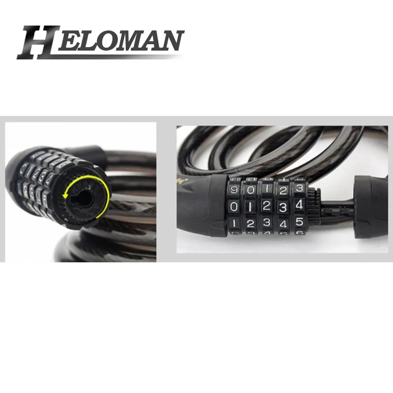 5 цифровой велосипедный замок Универсальный Противоугонный из нержавеющей стали