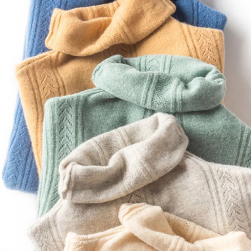 

2020 Autumn Winter Women Sweater Cashmere Sweater For Woman Knitted Turtleneck Warm Women Loose Sweater Pullover Women Clothes