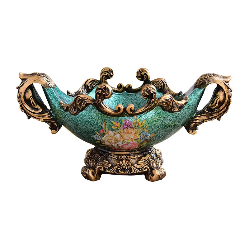 

European Style Resin Fruit Plate Retro Fruit bowl Wedding Gift home Decoration Accessories For Iving Room