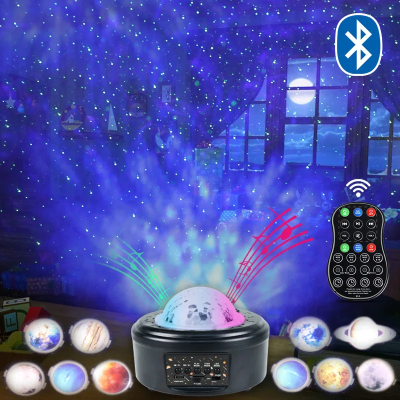 

Galaxy Planetary Projector with Remote Control,Bluetooth Music Starry Night Light Projector,Galaxy Light for Baby Bedroom