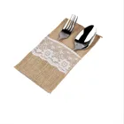 1 шт. держатели для столовых приборов из натурального джута, упаковочный мешок для вилок и ножей для свадебных украшений, рождественские украшения, 2022