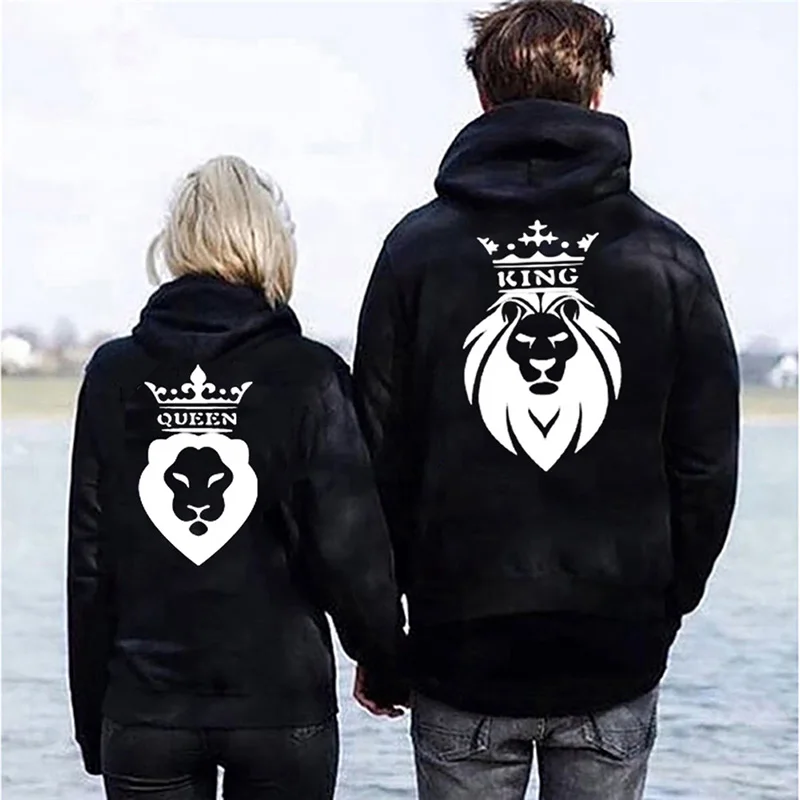 QUEEN KING Poker толстовки для пар осень зима для женщин мужчин хараджуку свитшот с капюшоном женский длинный рукав повседневные Пуловеры Топы