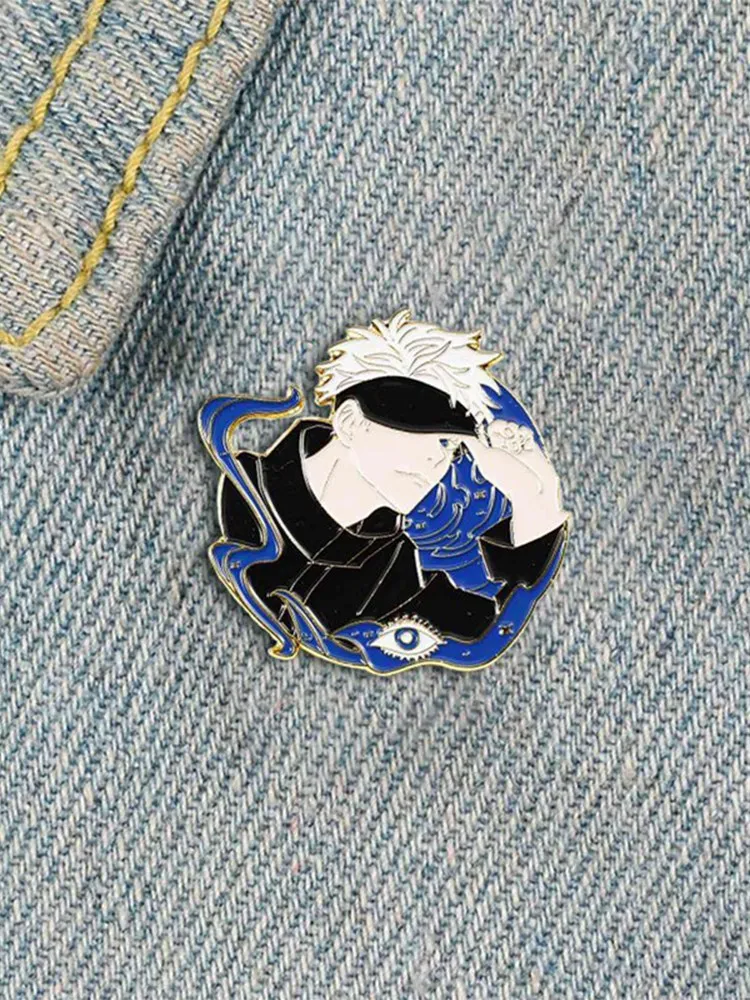 

Anime Jujutsu Kaisen Metal Badge Button Brooch Pins Collection Fashion Medal Costume Souvenir Cosplay Gift