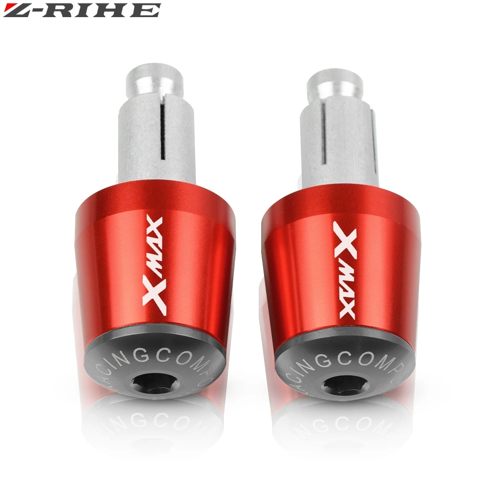 Red Gray Аксессуары для мотоциклов XMAX 7/" 22 мм рукоятки «Грипсы» Торцевая Крышка для Yamaha xmax 125 250 300 400 X MAX - Цвет: Red Gray