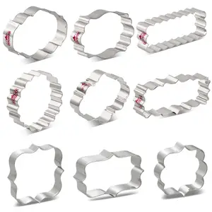 KENIAO доска для нарезки печенья в виде Свадебный комплект из-9 PC печеньяфондановсэндвичхлеба фрезы-Нержавеющаясталь