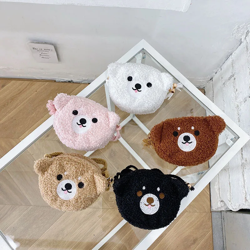

Cartoon Cute Bear Bag Girl Children's Bag Mini Girl Plush Chain Messenger Bag Purses And Handbags Luxury Designer Lipstick Bag