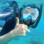 Мужская дыхательная маска на все лицо wo, плавательные очки, Двухтрубная маска для дайвинга, дыхательная маска, все сухие