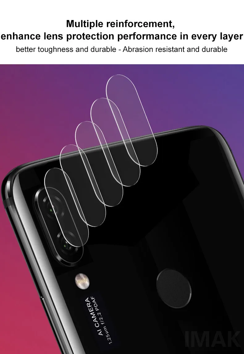 IMAK HD Защита объектива камеры для Xiaomi Redmi 7 стекло объектива камеры для Xiaomi Redmi Note 7 7S Pro