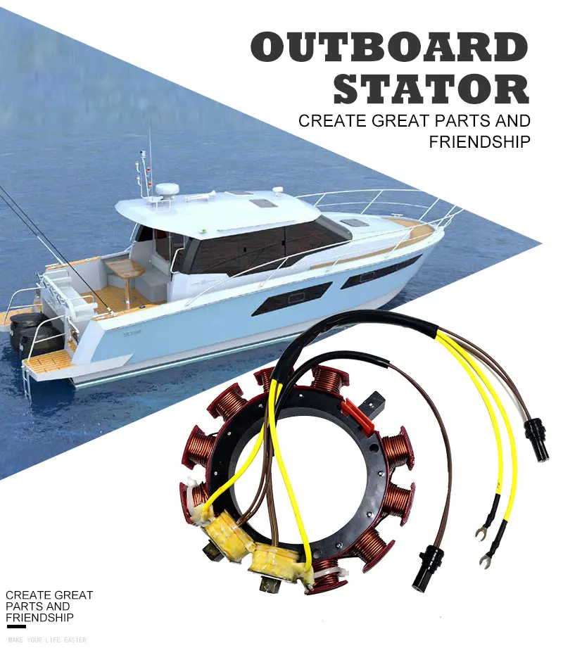 JETUNIT подвесной мотор Статор для Джонсон Evinrude ОМС море драйва 35AMP 6 цилиндров 582574 583050 583274 583668 763785 173-3050