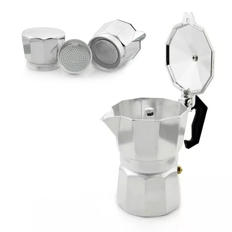 Кофеварка Moka, кофейник Moka из нержавеющей стали, фильтр для эспрессо, итальянская кофемашина, кофейник, инструмент, кофейник