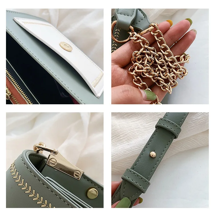 

2020 Chain PU Leather Crossbody Bags For Women Small Shoulder Messenger Bag Special Lock Design Female Travel Handbags