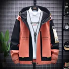 Куртка-бомбер мужская весенне-осенняя, повседневная, с капюшоном, в стиле хип-хоп, 2021