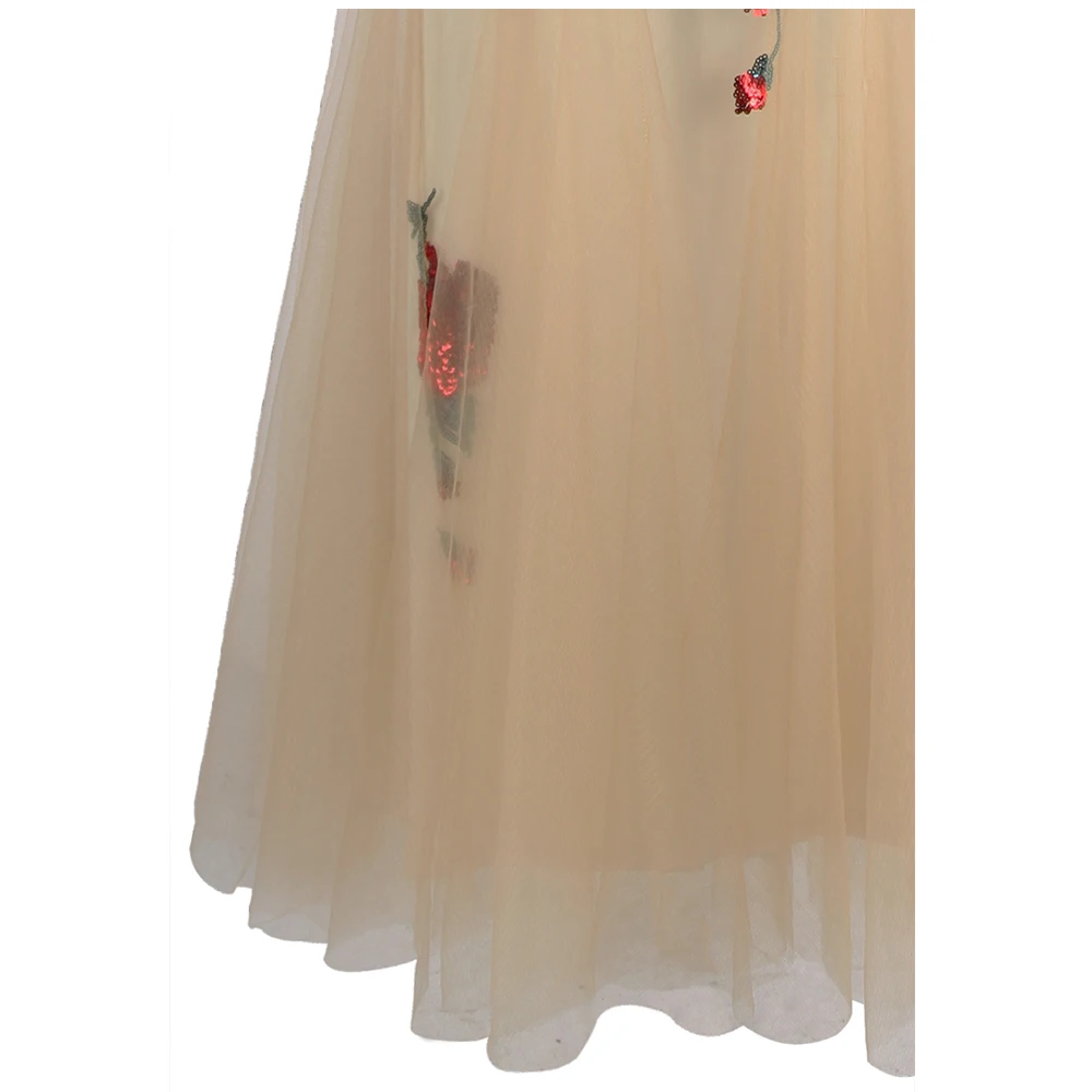 Angel-fashions вечернее платье с v-образным вырезом и цветами и блестками, вечерние платья, иллюзионное платье 452