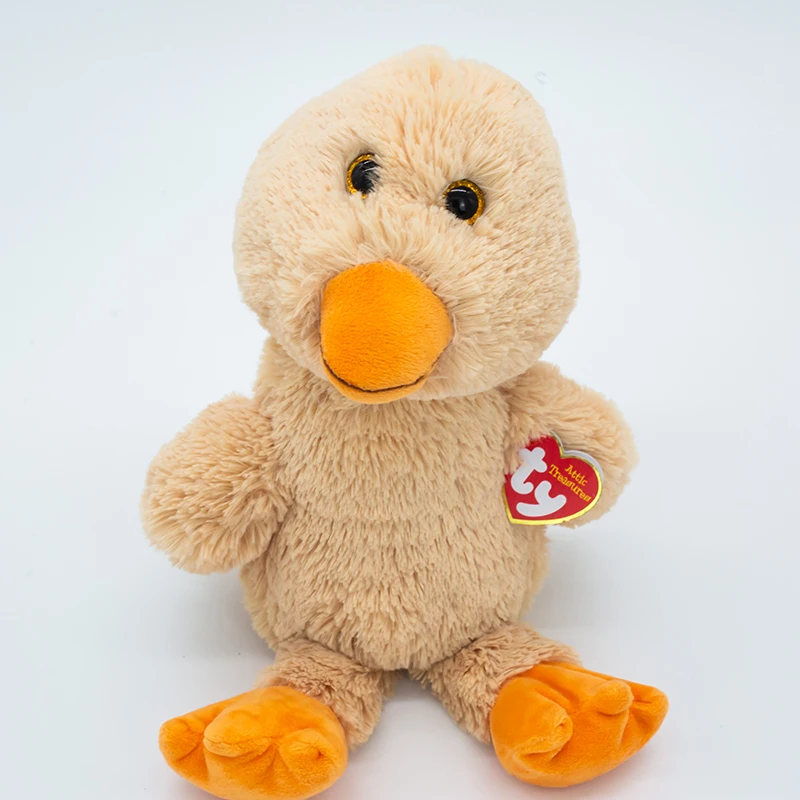 

15CM Ty Cute Plush Animal Doll Debby The Brown Duck Big Glitter Eyes Birthday Christmas Gift Children's Toy