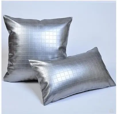 Новинка Простой современный серебристого цвета из искусственной кожи для дивана