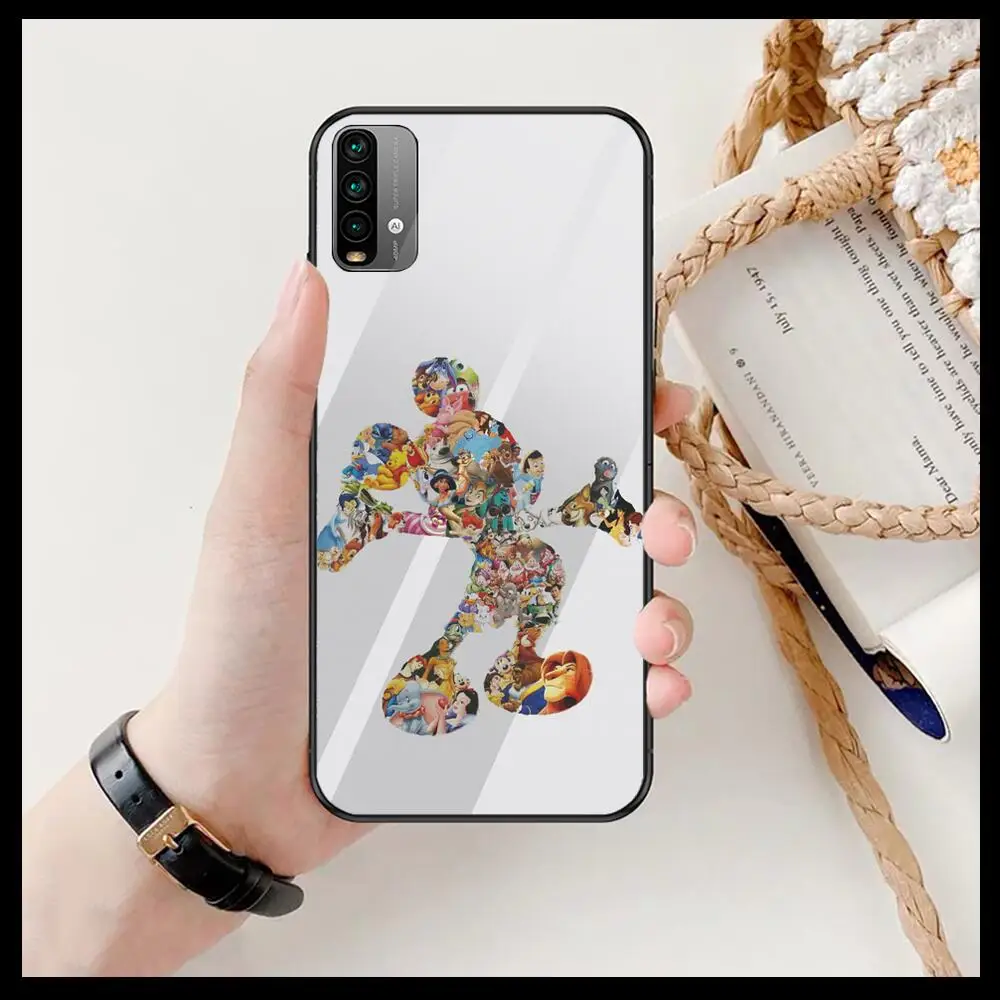 

Cool Black Disney Mouse Mickey Phone Case For XiaoMi Redmi 11lite ultra 9 8A 7A 6 A Pro T 5G K40 Anime Black Cover Silicone Back