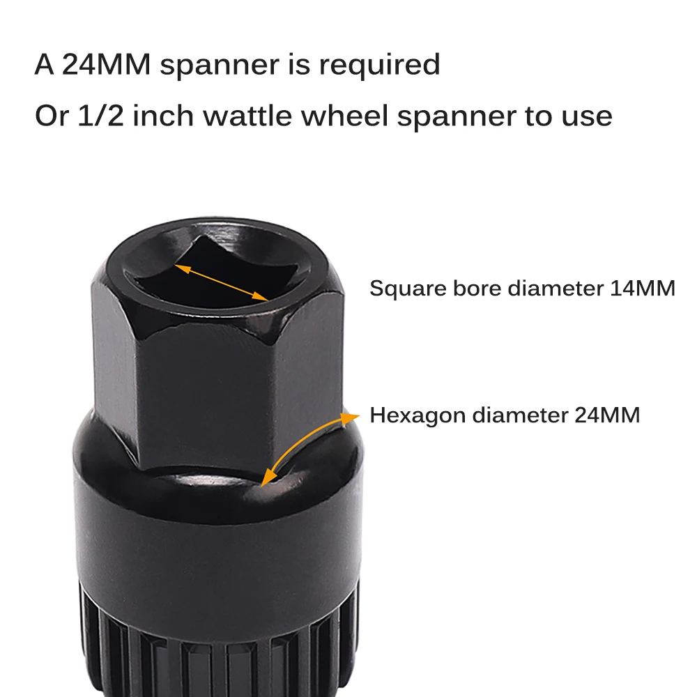 

Bicycle Axis Socket Bottom Bracket Remover Crankset Repair Tool Puller Socket Wrench Box Bike Spanner Repair Axis Removal Tools