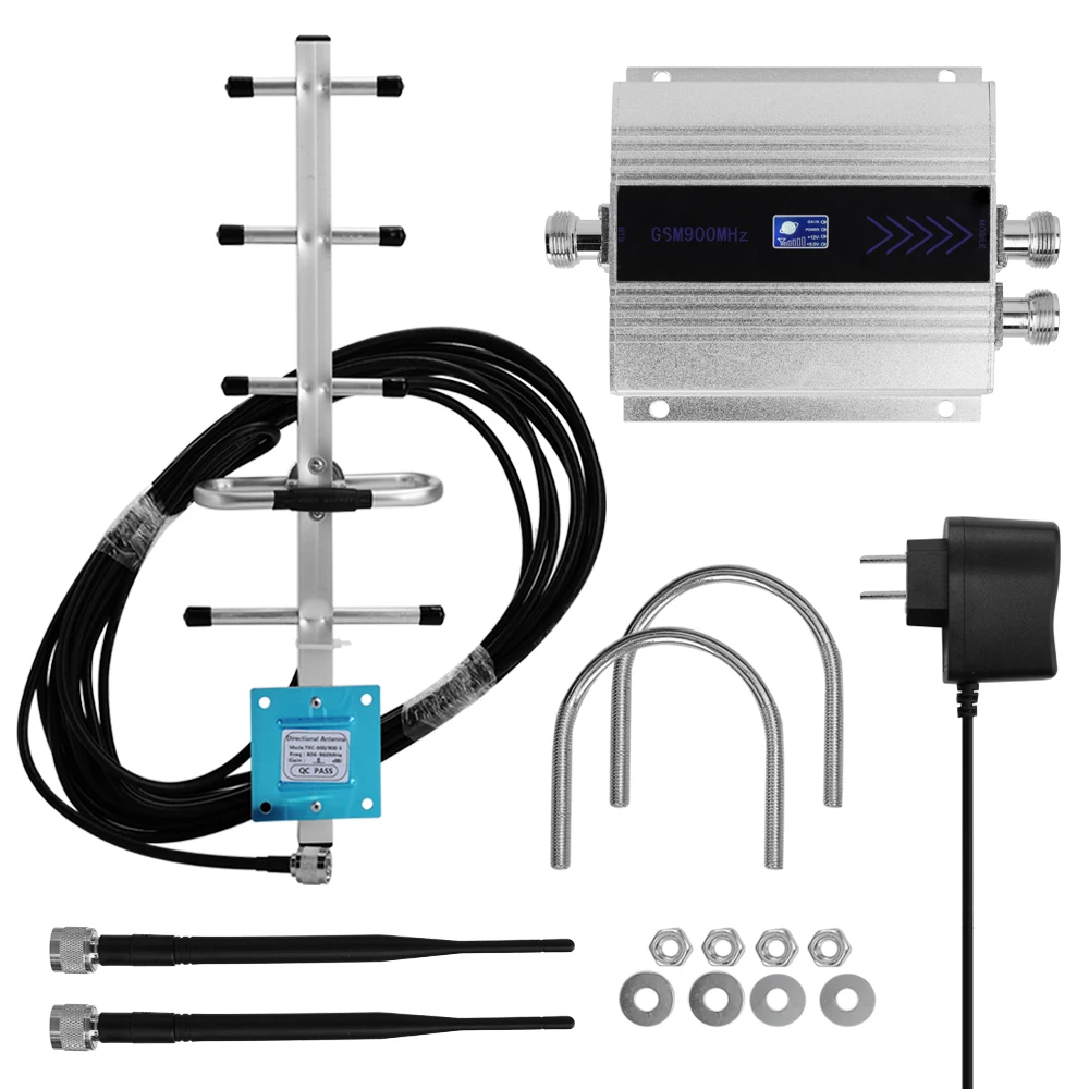

LCD GSM900MHz Double-end Mobile Phone Signal Booster Cell Phone Signal Repeater Signal Amplifier Set with Yagi Antenna
