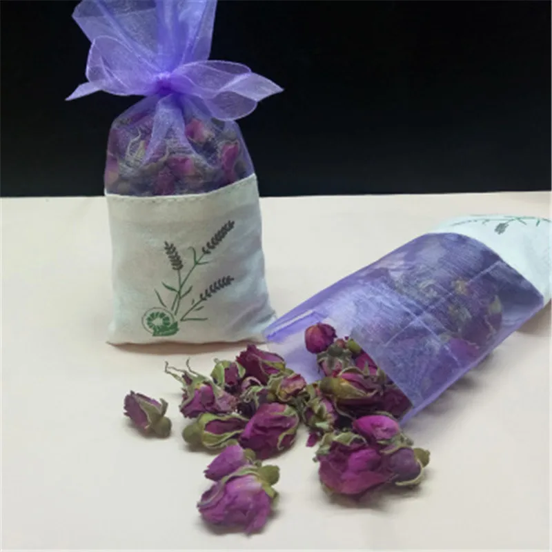 

1PC Natural Lavender Bud Dry Flower Sachet Bag Car Room Aromatic Air Refresh Desiccant Home Fragrance Sachets Moth &Mildew