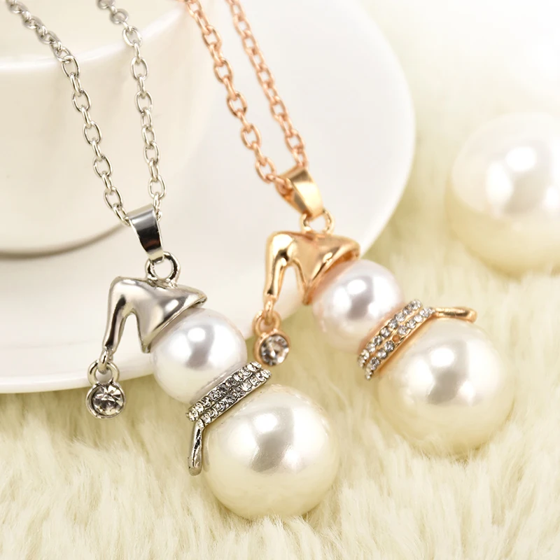 

New 2021 Christmas Snowman Statement Necklace Women Charm Maxi Choker Boho Jewelry Bijoux Femme Collier Drop Shipping