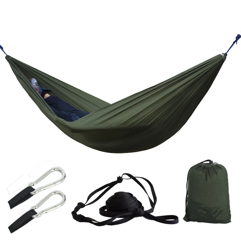

Portable Lightweight Parachute Nylon Hammock With Tree Straps For Backpacking Camping Travel Beach Garden Outdoor Camping Gear