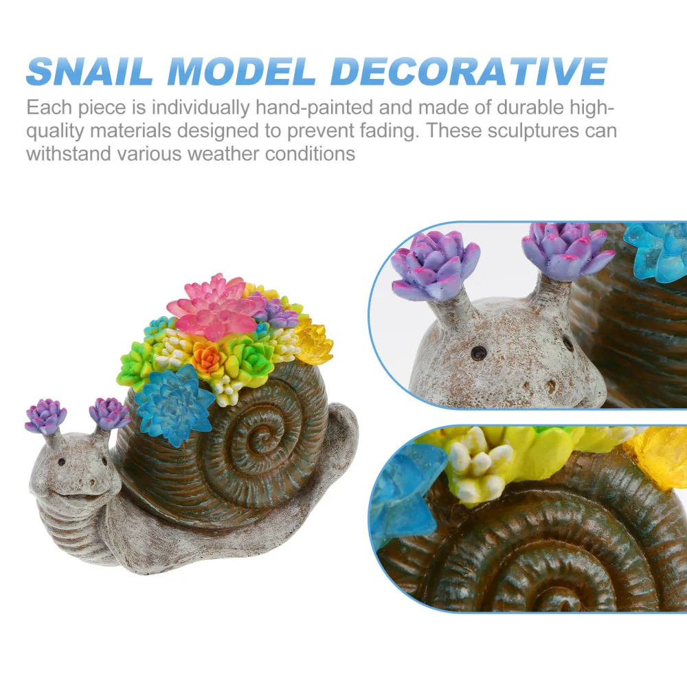 

1Pc Simulated Snail Model Decorative Animal Statue Garden Villa Adornment