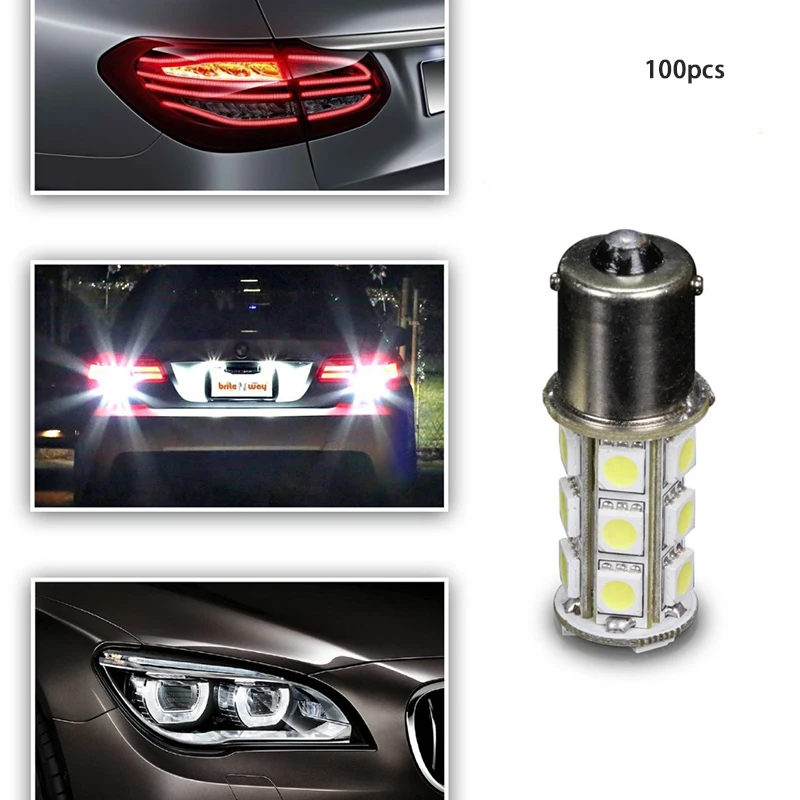 BA15S 1156 светодиодные лампы 7506 P21W 5050 18smd Универсальный Автомобильный мотоцикл