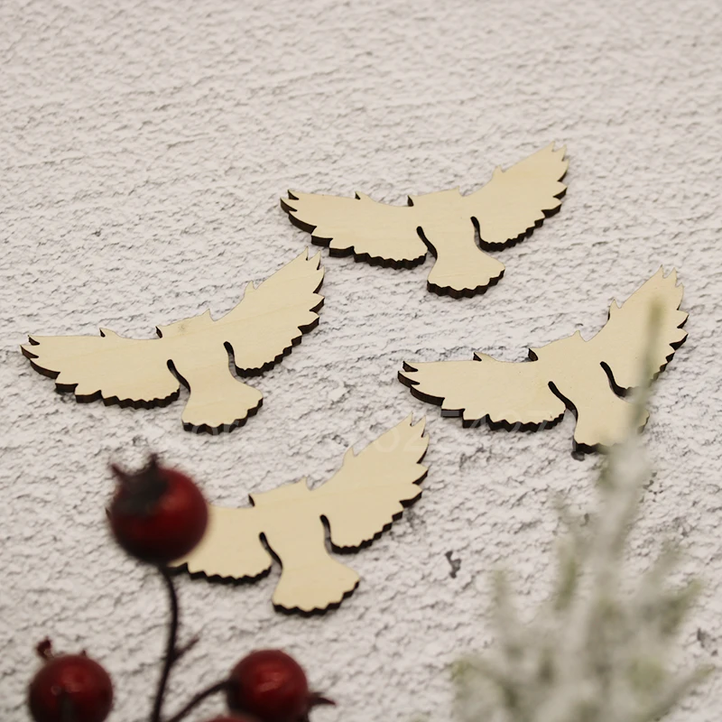Деревянная форма летающей совы для рукоделия и украшения-лазерная