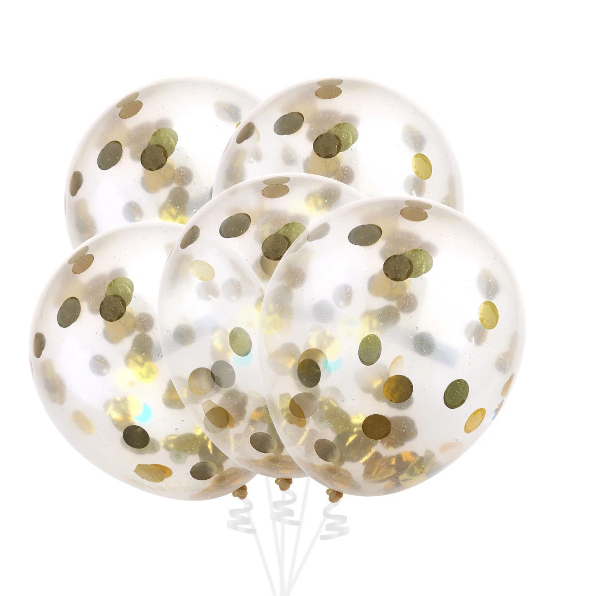 

12inch 10pcs Gold Silver Colorful Foil Round Star Confetti Transparent Balloon Kids Birthday Party Supplies Christmas